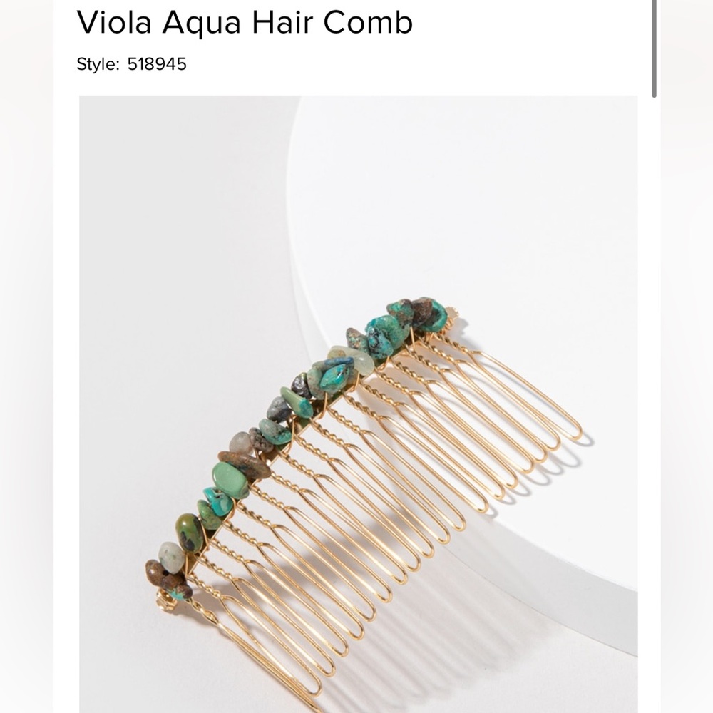 NWT Francesca’s Viola Aqua Hair Comb (Unopened)